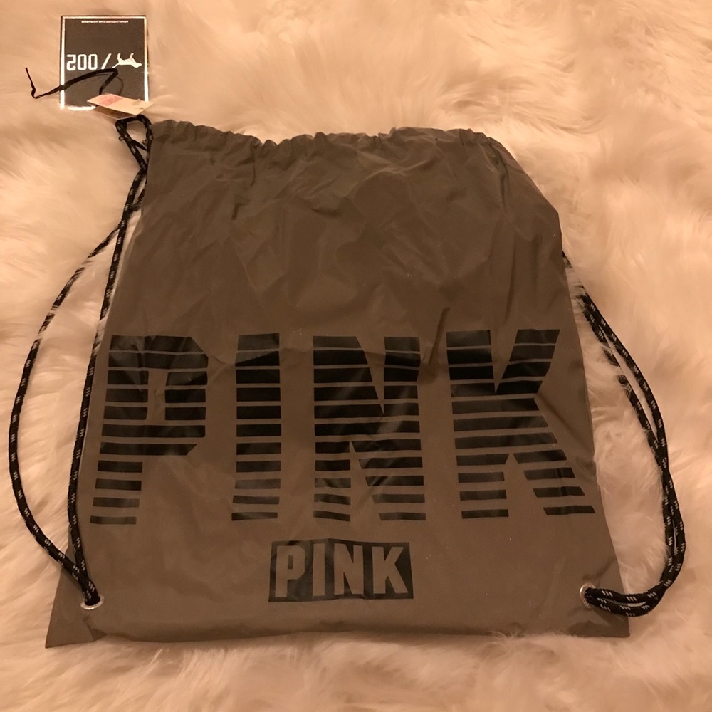 space gray shimmer drawl string bag